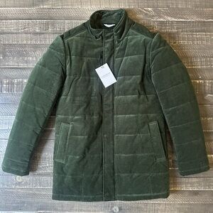 Cardinal of Canada Mason Classic Fit Quilted Corduroy Jacket in Olive Green